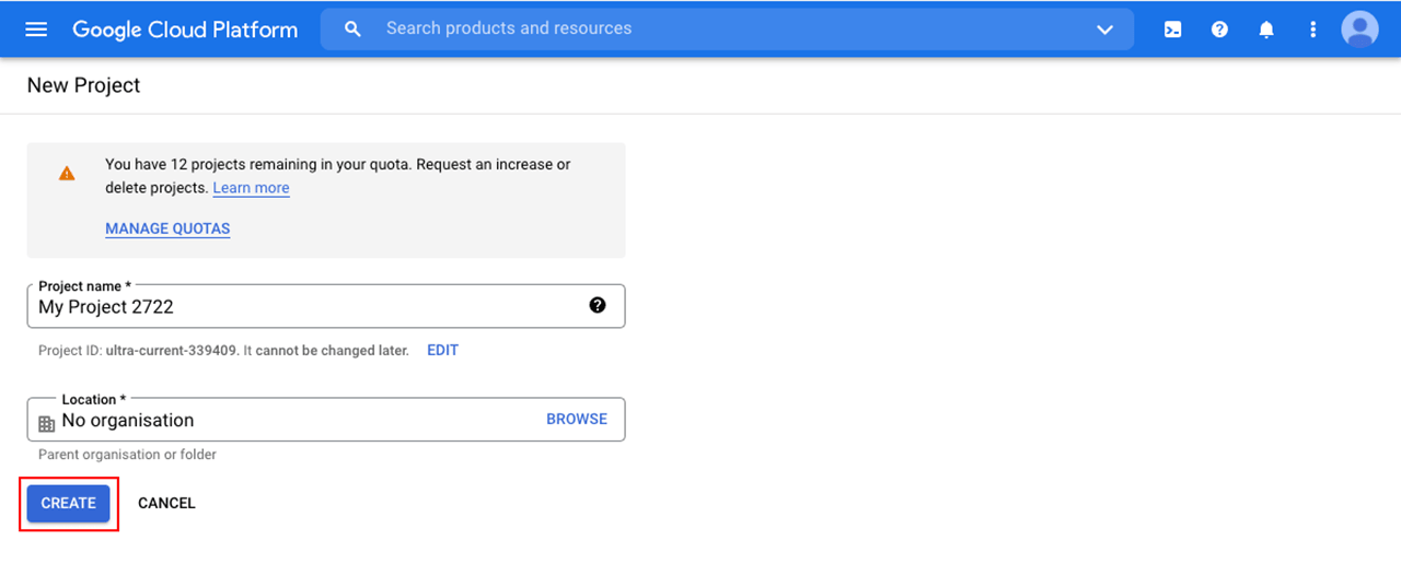 Connect Google Cloud subscription | oneclick™ Knowledge Base