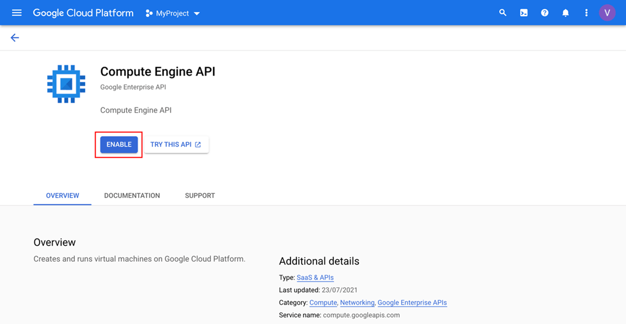 Connect Google Cloud subscription | oneclick™ Knowledge Base
