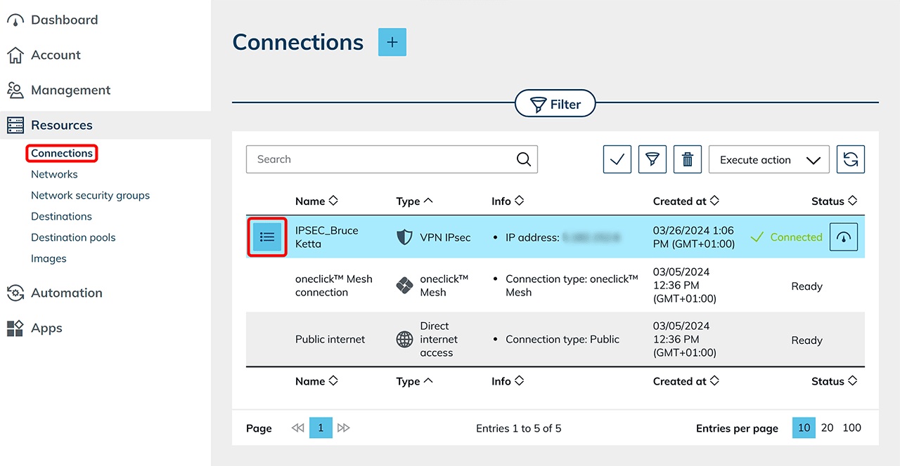 Verbindung initialisieren & prüfen | oneclick™ Knowledge Base