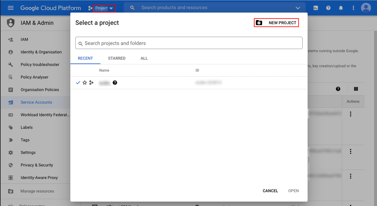 Connect Google Cloud subscription | oneclick™ Knowledge Base