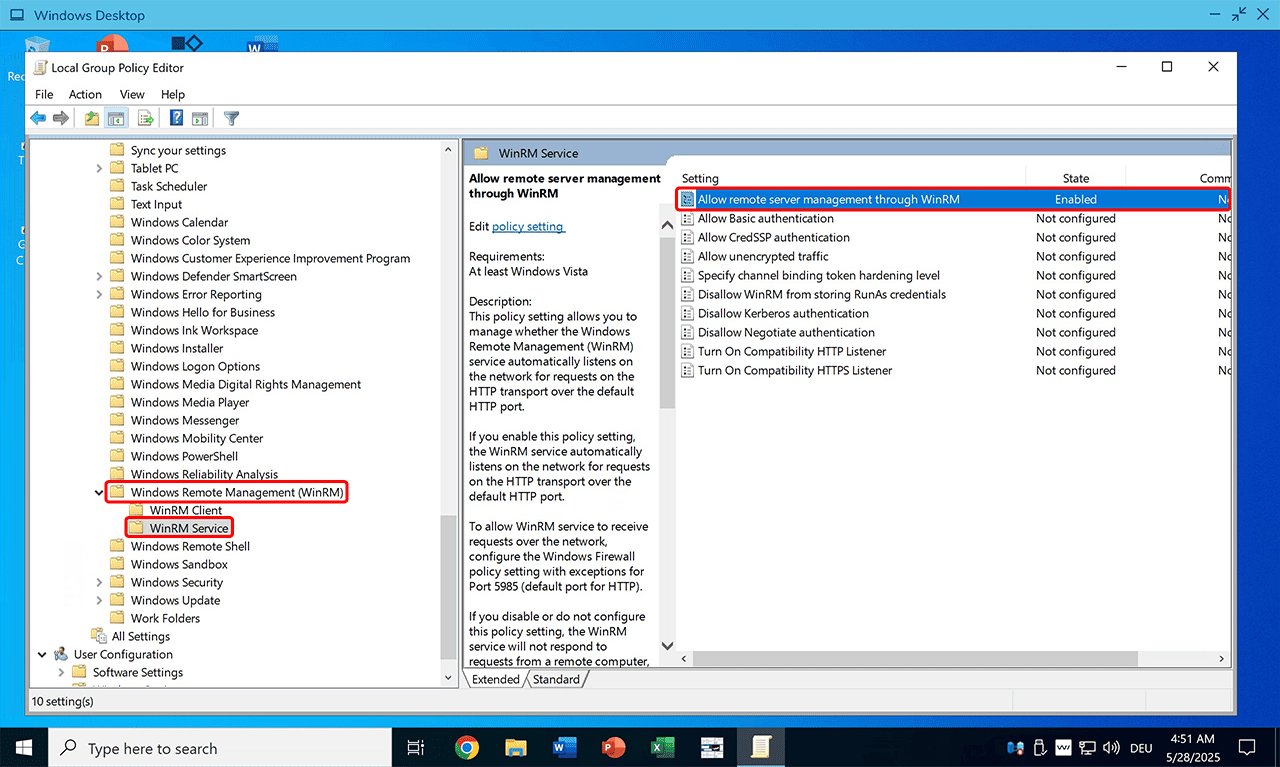 WinRM troubleshooting | oneclick™ Knowledge Base
